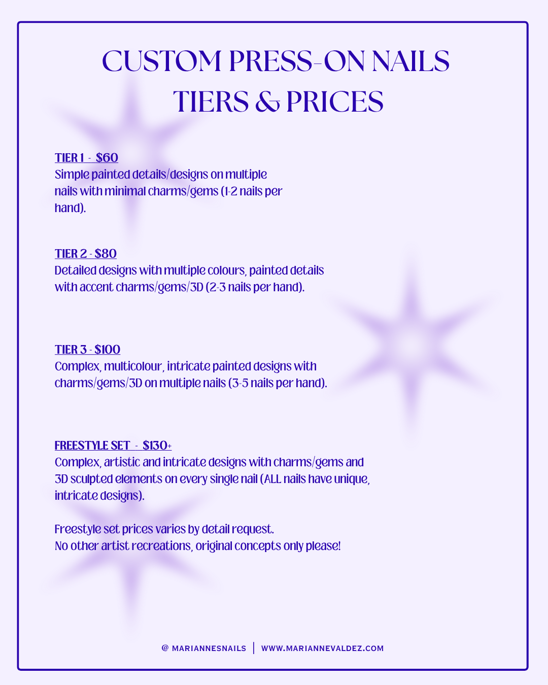 Custom Nails - Freestyle Tier