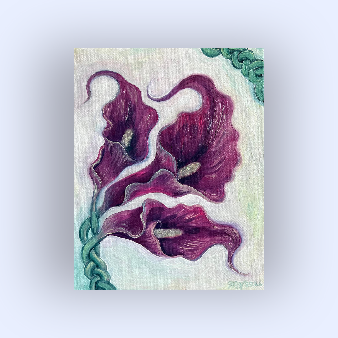 Intertwined Calla Lilies