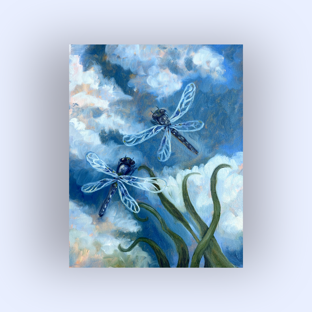 Blue Dragonflies